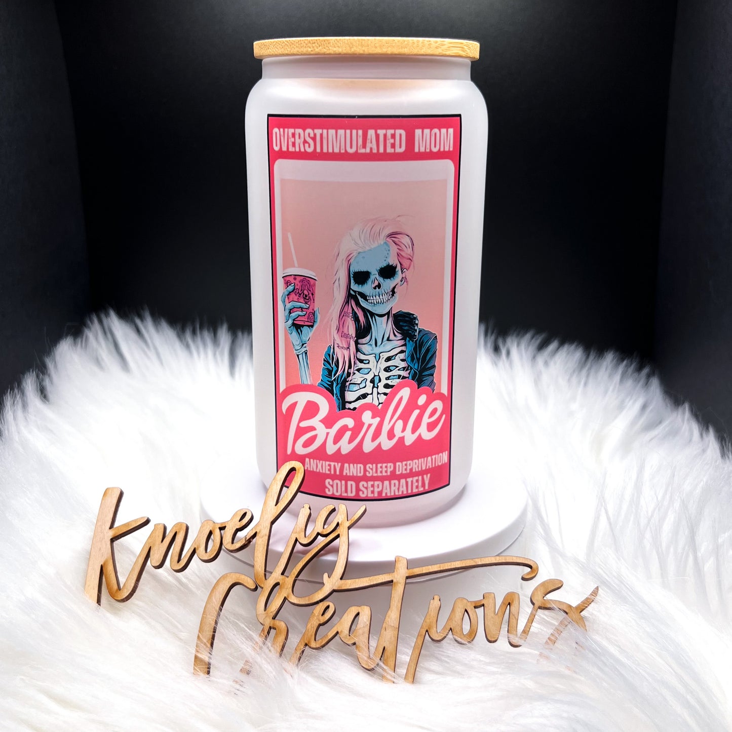 Overstimulated Mom Glass Can