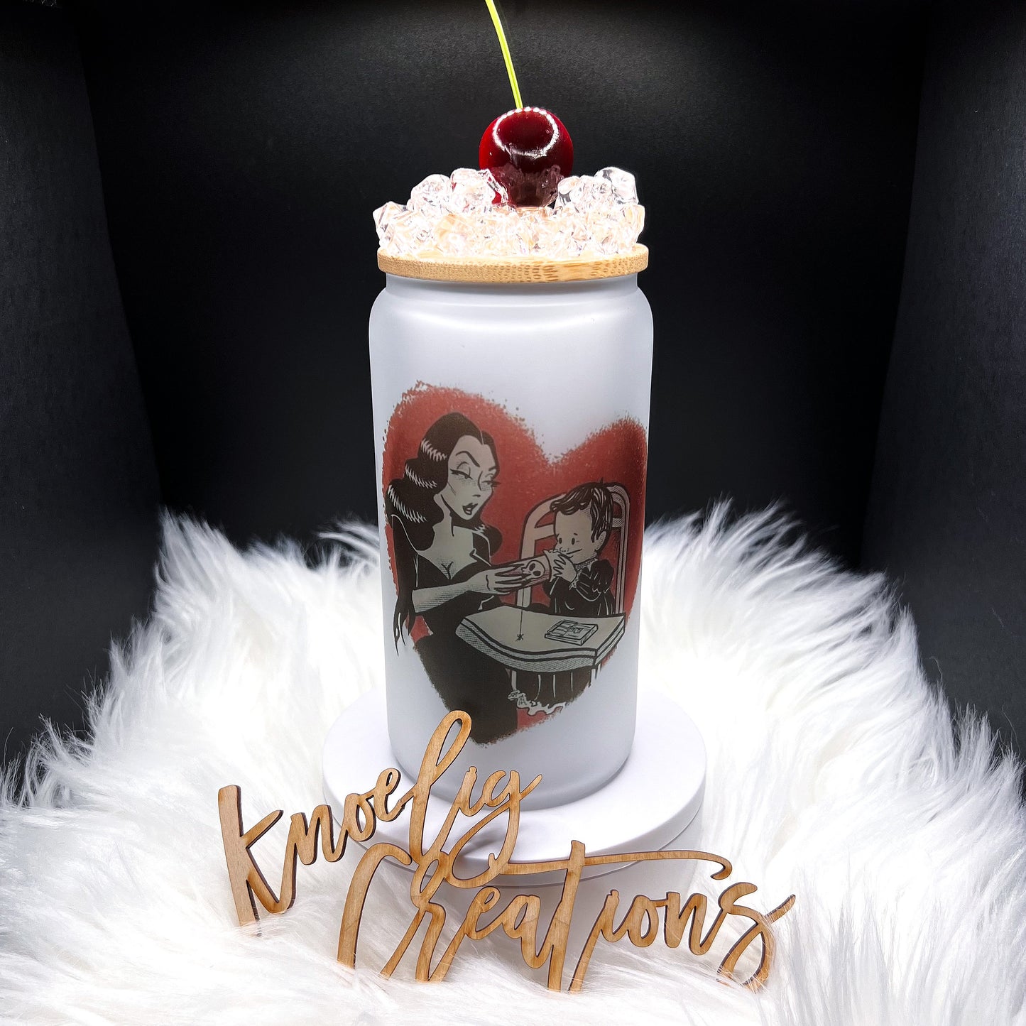 Spooky Mama 160z Glass Can