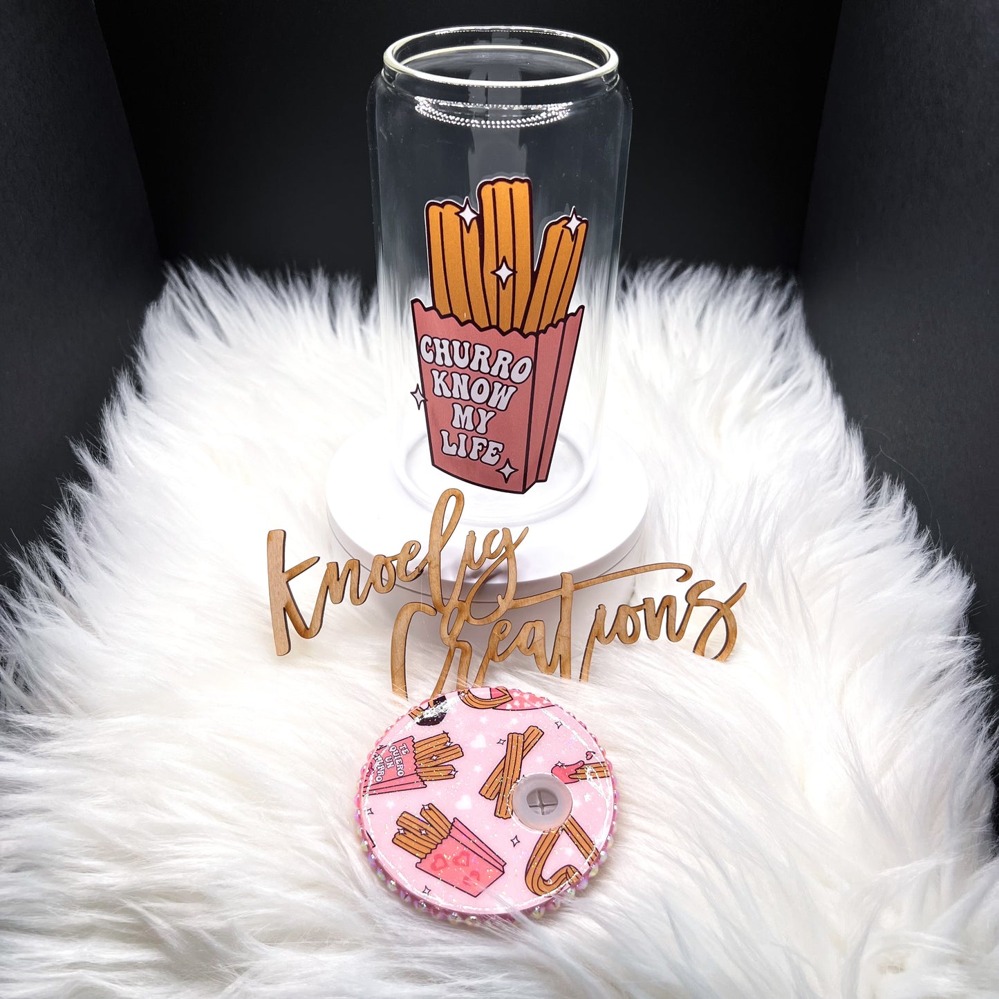 Churro Know My Life Glass Can